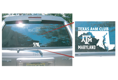 Texas A&M car decals