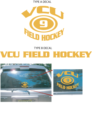VCU Field Hockey Car Decals