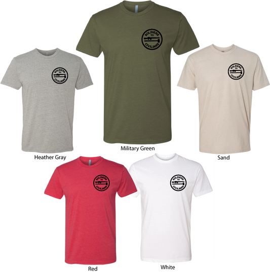 Soldiers to Civilians Unisex T-Shirt-Front Left Chest Logo