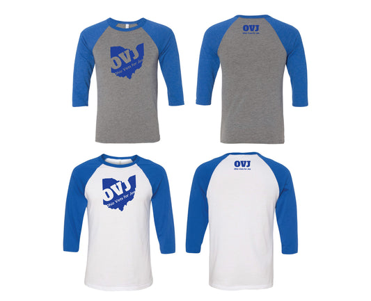 OVJ Outline Baseball Tee