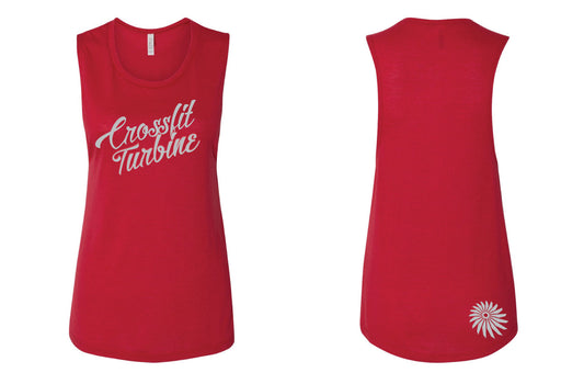 CF Turbine Cursive  Womens Muscle  Tank