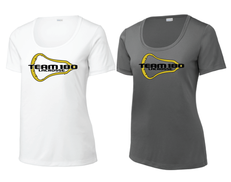 Team 180-Sport-Tek Ladies Posi-UV Pro Scoop Neck Tee